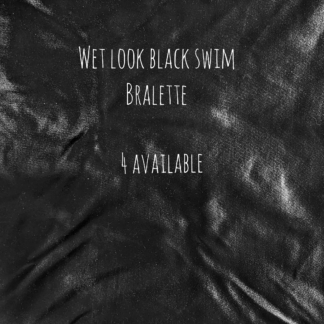 Wet Look Black Swim Bralette
